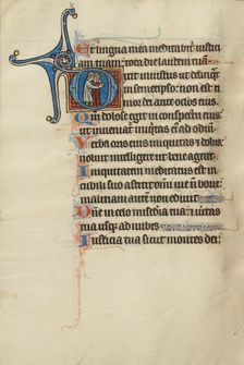 Assassination Scene; Initial D: One Man (Joab?) Stabbing Another (Amasa?) in the Back..., about 1285 Creator: Bute Master
