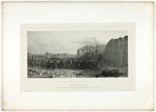 Assault and capture of bastion no. 6, from Souvenirs d’Italie: Expédition de Rome, 1858. Creator: Auguste Raffet