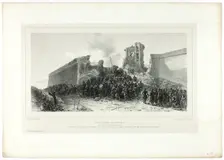 Assault of bastion no.8, from Souvenirs d’Italie: Expédition de Rome, published December, 1860. Creators: Hippolyte Lalaisse, Auguste Bry, Chez Frères Gihaut