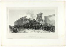 Assault of bastion no.8, from Souvenirs d’Italie: Expédition de Rome, published December, 1860. Creators: Hippolyte Lalaisse, Auguste Bry, Chez Frères Gihaut