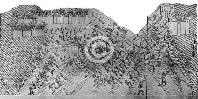 Assault on the City of Lachish, 700-692 BC, (c1900-1920).Artist: Sir Austen Henry Layard