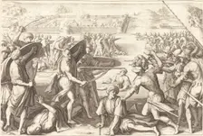 Assault on the Outer Forts of Bone, c. 1614. Creator: Jacques Callot