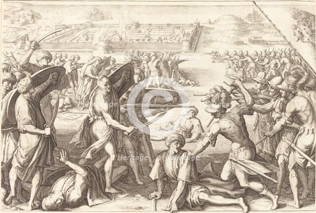 Assault on the Outer Forts of Bone, c. 1614. Creator: Jacques Callot.