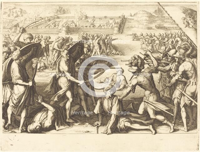 Assault on the Outer Forts of Bone, c. 1614. Creator: Jacques Callot.