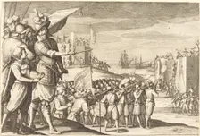 Assault on Two Fortresses, c. 1614. Creator: Jacques Callot