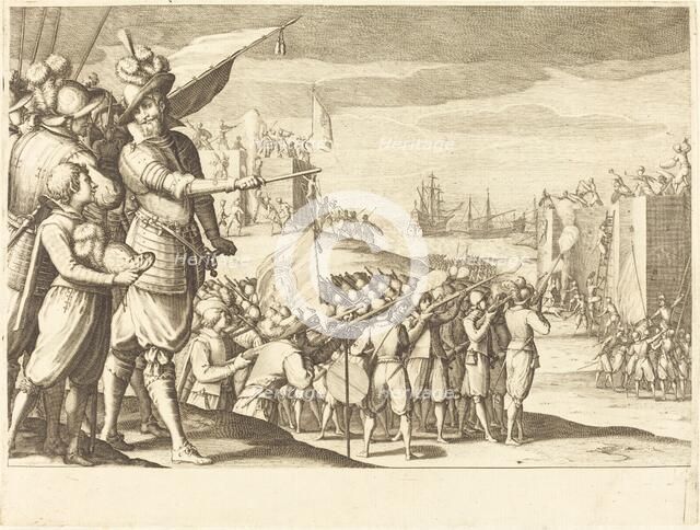 Assault on Two Fortresses, c. 1614. Creator: Jacques Callot.