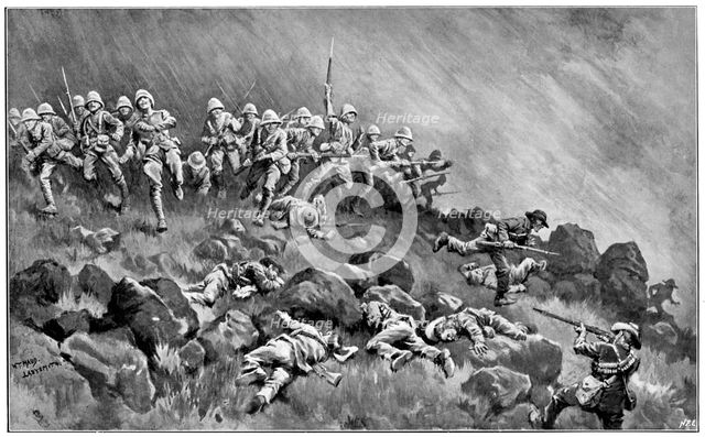Assault on Wagon Hill, 2nd Boer War, 6 January 1900. Artist: Unknown
