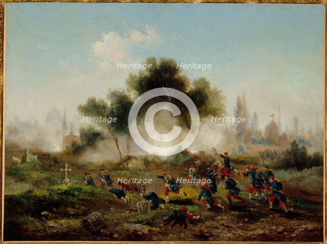 Assault on a cemetery by regular troops, May 1871, 1871. Creator: Gustave Boulanger.