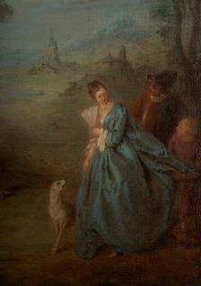 Assemblée dans un parc, between 1715 and 1736. Creator: Jean-Baptiste Pater