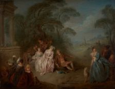 Assemblée dans un parc, between 1715 and 1736. Creator: Jean-Baptiste Pater