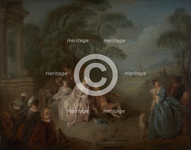 Assemblée dans un parc, between 1715 and 1736. Creator: Jean-Baptiste Pater.
