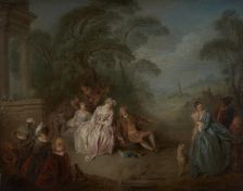 Assemblée dans un parc, between 1715 and 1736. Creator: Jean-Baptiste Pater