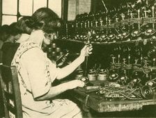 Assembling the New Automatic Telephones Ready for Distribution to Subscribers c1930. Creator: Unknown