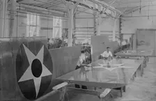 Assembling plane wings, 1917. Creator: Bain News Service