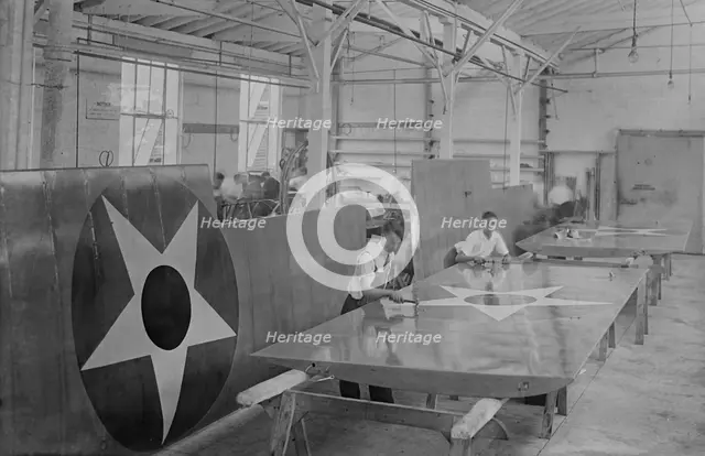 Assembling plane wings, 1917. Creator: Bain News Service.