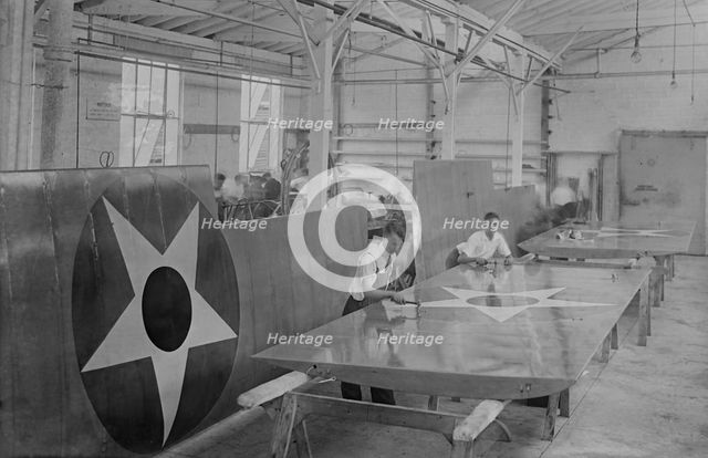 Assembling plane wings, 1917. Creator: Bain News Service.