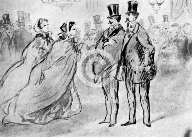'Assembly', 19th century, (1930).Artist: Constantin Guys
