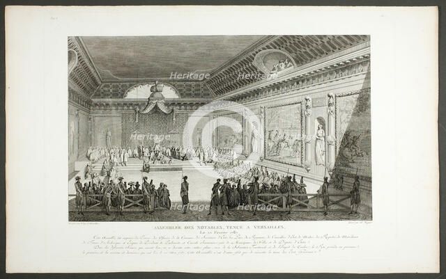 Assembly of Notable People, Held at Versailles, 1798-1804. Creator: Claude Niquet I.