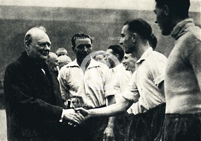 'Association Football at Wembley - England v. Scotland', 4 October 1941, (1945). Creator: Unknown.