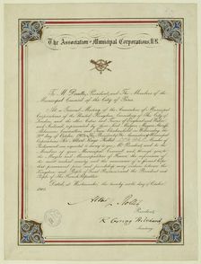 Association of Municipal Corporations. Creator: Unknown