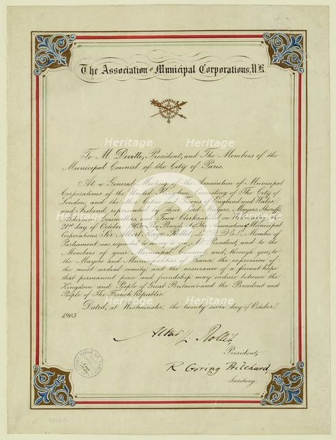 Association of Municipal Corporations. Creator: Unknown.