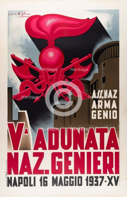 Associazione Nazionale Arma del Genio. V Adunata Nazionale Genieri, Napoli, 1937. Creator: Filosi, F. (active 1930s).