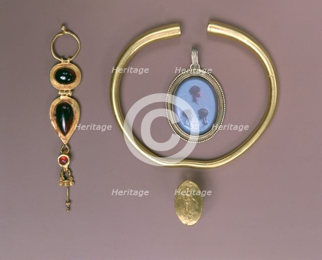 Assorted Greek and Roman jewelry, 4th century BC-17th century. Artist: Unknown