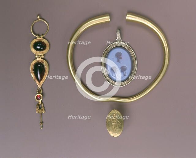Assorted Greek and Roman jewelry, 4th century BC-17th century. Artist: Unknown