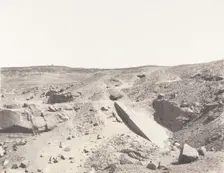 Assouan (Syène), Carrières de Granit - Ancien Système d'Extraction, 1851-52, printed 1853-54. Creator: Félix Teynard