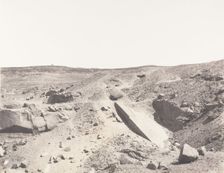 Assouan (Syène), Carrières de Granit - Ancien Système d'Extraction, 1851-52, printed 1853-54. Creator: Félix Teynard