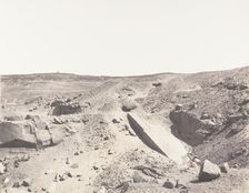 Assouan (Syène), Carrières de Granit - Ancien Système d'Extraction, 1851-52, printed 1853-54. Creator: Félix Teynard