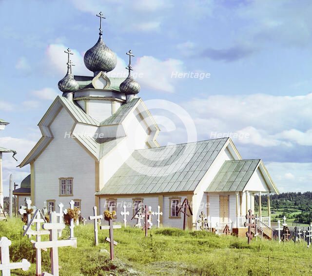 Assumption of the Mother of God Church in Deviatiny (200 years old) [Russian Empire], 1909. Creator: Sergey Mikhaylovich Prokudin-Gorsky.
