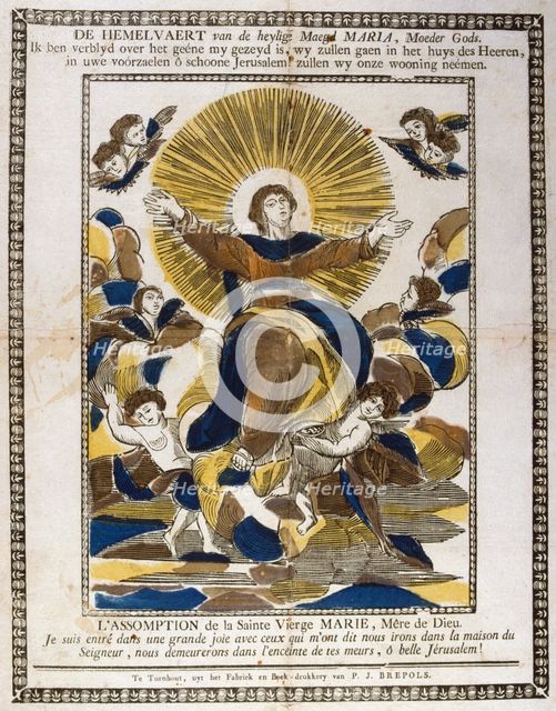 Assumption of the Virgin Mary, 19th century. Artist: Anon