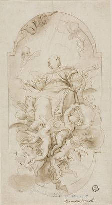 Assumption of the Virgin, n.d. Creators: Domenico Piola I, Marcello Venusti