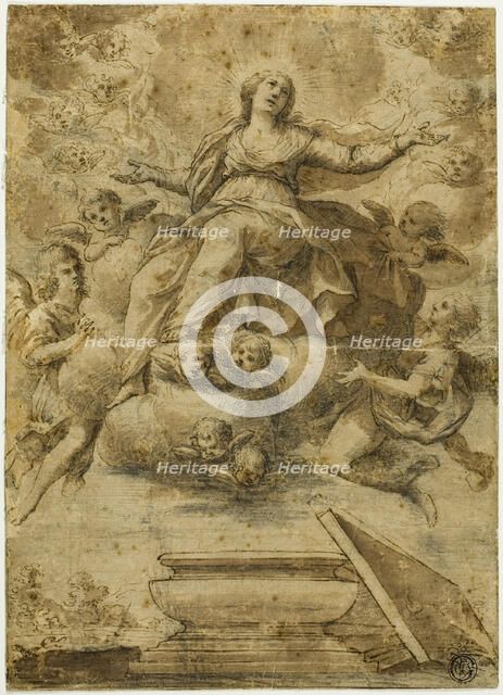Assumption of the Virgin, n.d. Creator: School of Carlo Maratti Italian, 1612-1666.
