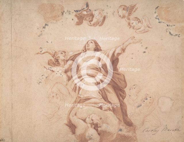 Assumption of the Virgin (after Carlo Maratta?), 17th century. Creator: Anon.
