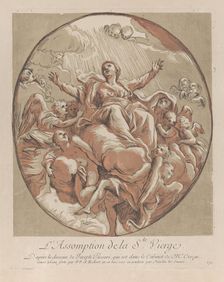 Assumption of the Virgin; from Recueil d'estampes d'après les plus beaux tableaux ..., ca. 1729-40. Creator: Nicolas Le Sueur