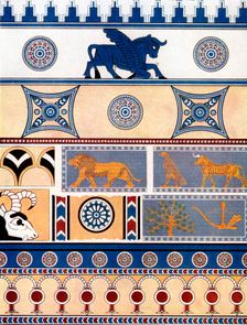 Assyrian brick and tile design, 1933-1934