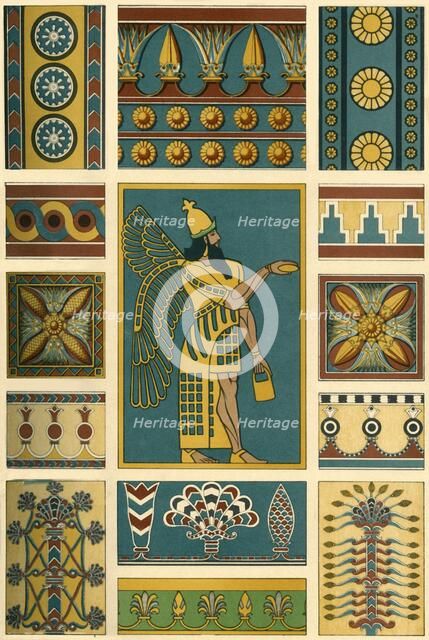 Assyrian decoration, (1898). Creator: Unknown.