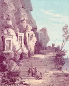 Assyrian Sculpture at the Nahr El Kelb or Dog River c19th century. Creator: Unknown