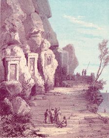 Assyrian Sculpture at the Nahr El Kelb or Dog River c19th century. Creator: Unknown