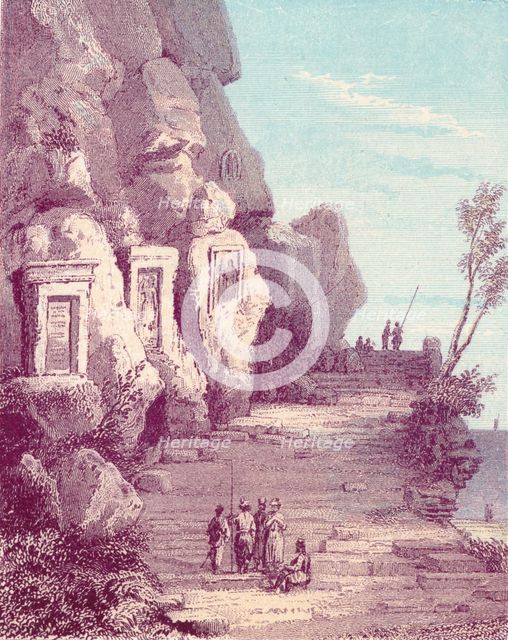 'Assyrian Sculpture at the Nahr El Kelb or Dog River', c19th century. Creator: Unknown.