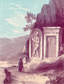 Assyrian Sculpture at the Nahr El Kelb or Dog River c19th century. Creator: Unknown