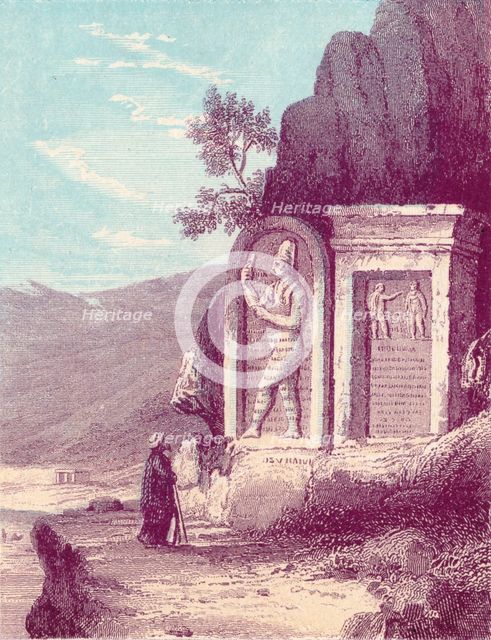 'Assyrian Sculpture at the Nahr El Kelb or Dog River', c19th century. Creator: Unknown.