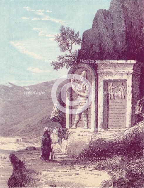 'Assyrian Sculpture at the Nahr El Kelb or Dog River', c19th century. Creator: Unknown.