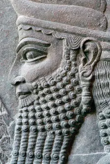 Assyrian relief of a genie protector from the palace of Sargon II at Khorsabad