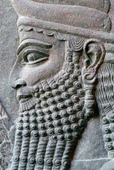 Assyrian relief of a genie protector from the palace of Sargon II at Khorsabad
