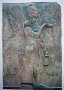 Assyrian relief of a genie protector, from the palace of Sargon II at Khorsabad