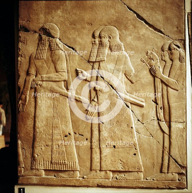 Assyrian relief of a procession, Pergamon Museum, Berlin. Artist: Unknown