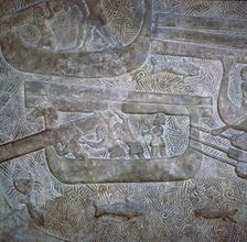 Assyrian relief of the transport of wood